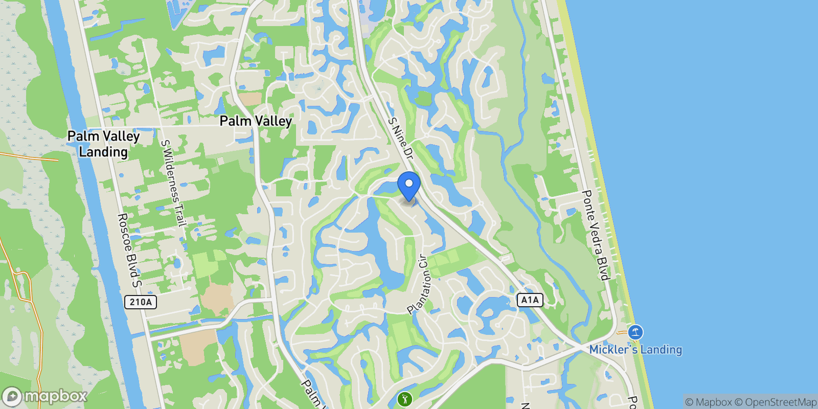 Map showing 105 Indigo Run , Ponte Vedra Beach, FL 32082, Ponte Vedra Beach, Florida, United States.