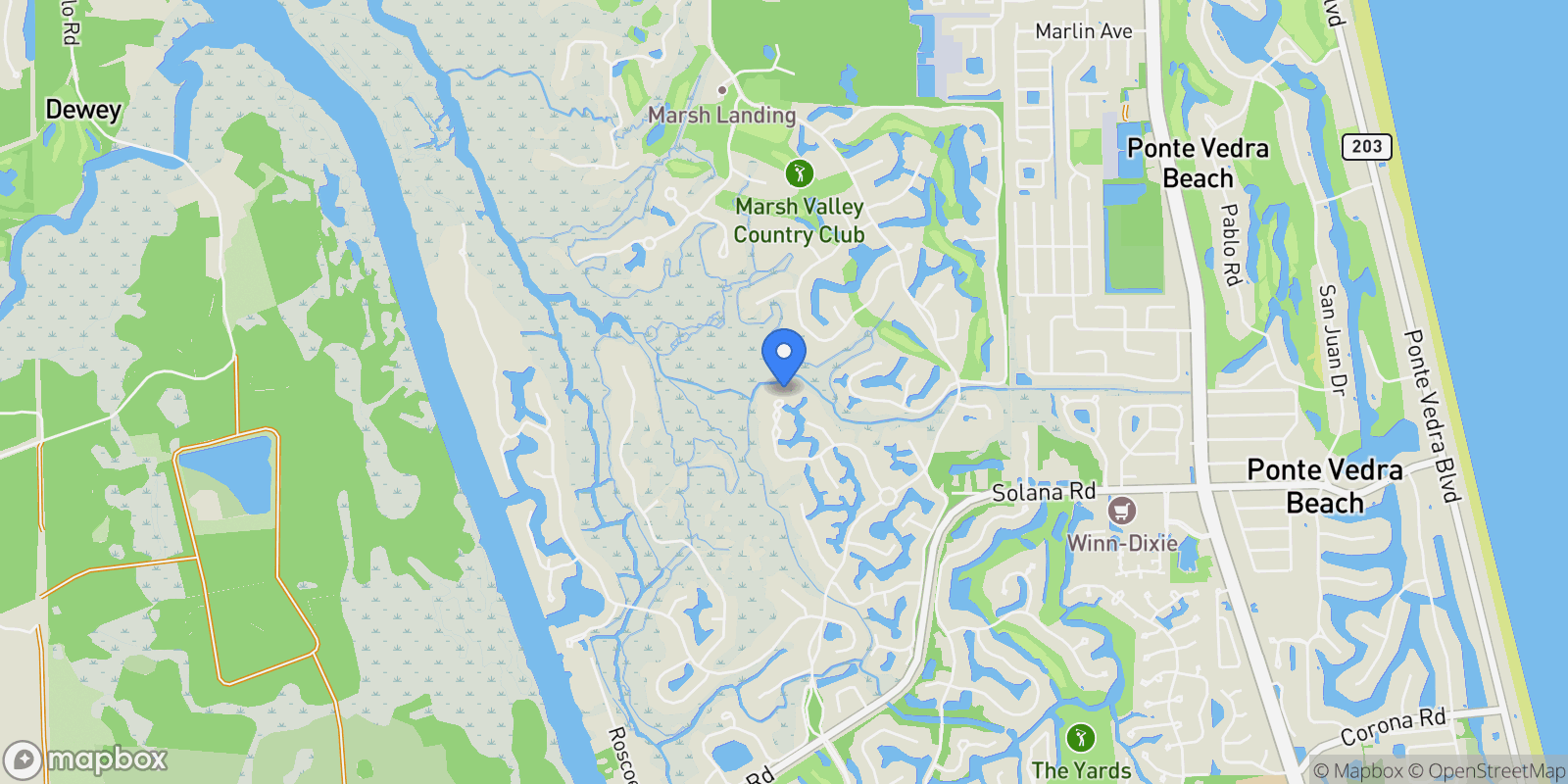 Map showing 24800 Deer Trace Drive , Ponte Vedra Beach, FL 32082, Ponte Vedra Beach, Florida, United States.