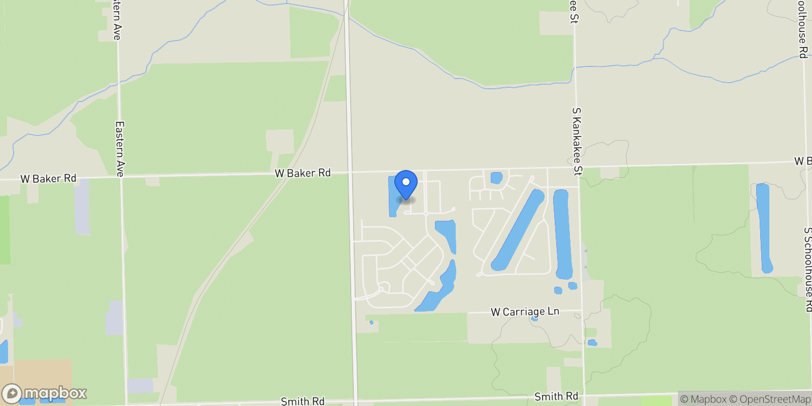 Map showing 24010 S Mary Street, Manhattan, IL 60442, Peotone, Illinois, United States.