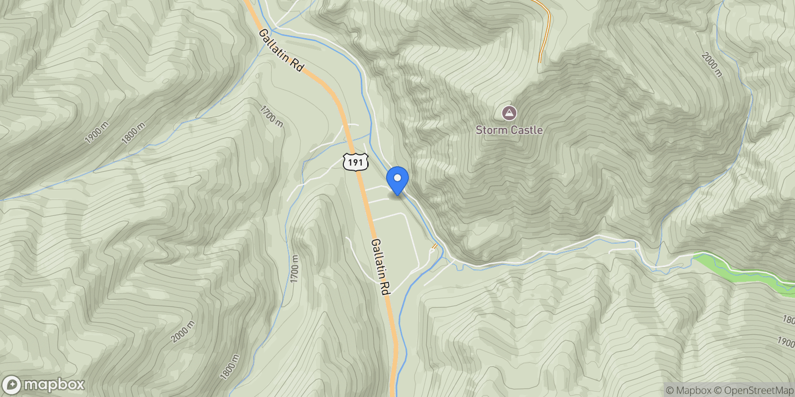 Map showing 64050 Gallatin Road, Gallatin Gateway, Montana, United States.