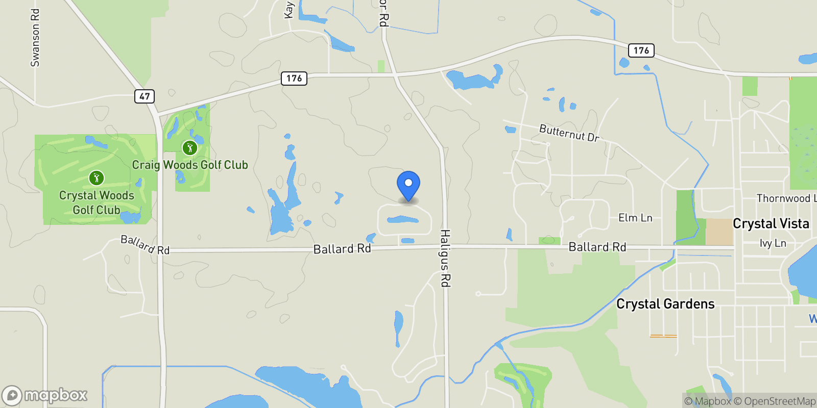Map showing Lot 174 Red Leaf Circle, Lakewood, IL 60014, Village of Lakewood, Illinois, United States.
