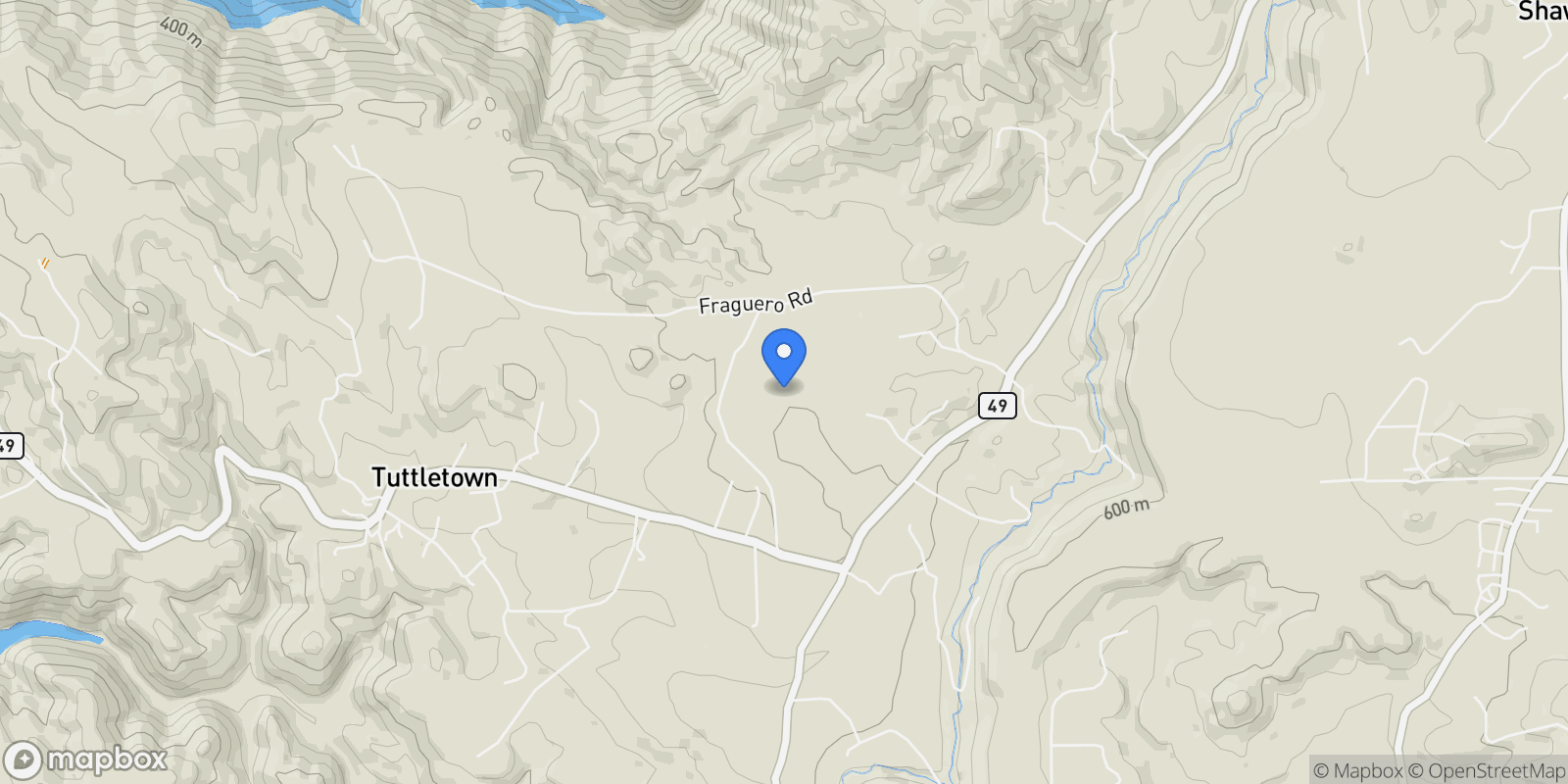 Map showing 9325 Fraguero, Sonora, California, United States.