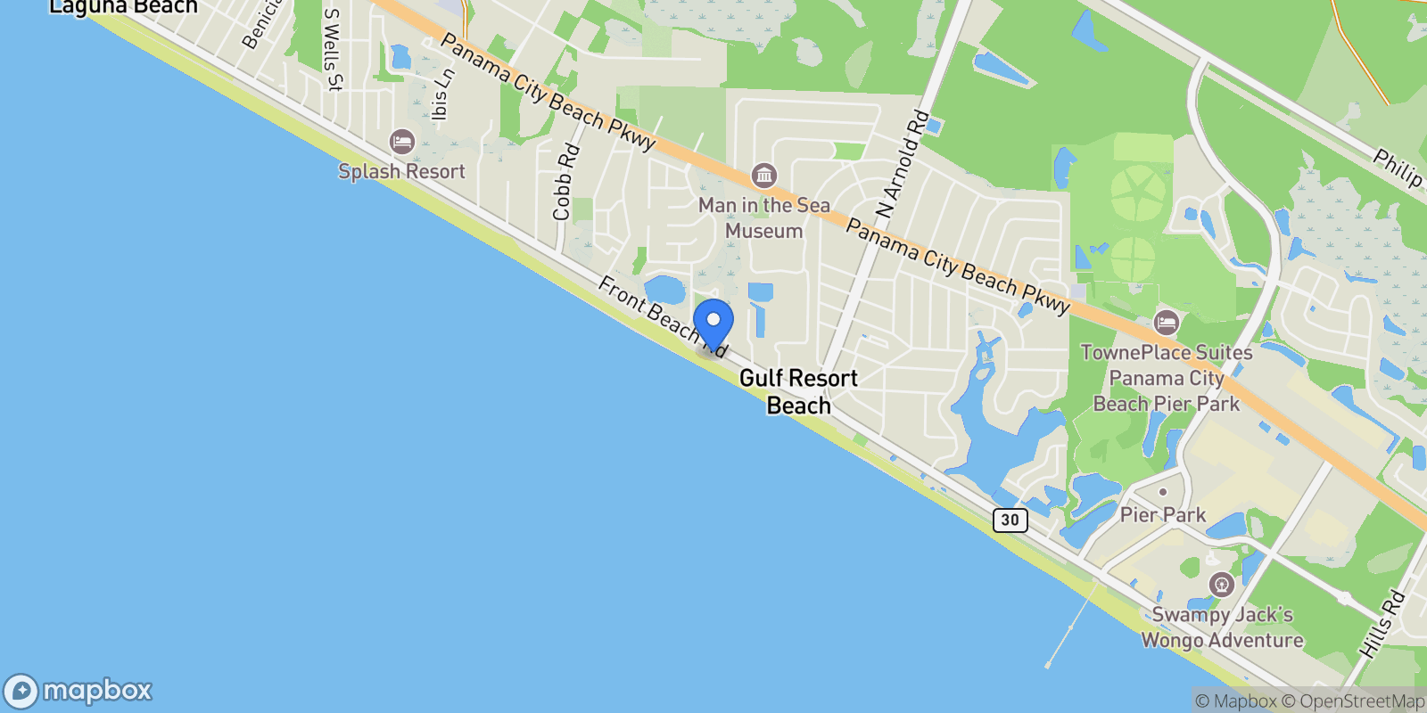 Map showing 17281 Front Beach Road #1203, Panama City Beach, FL 32413, Rosemary Beach, Florida, United States.