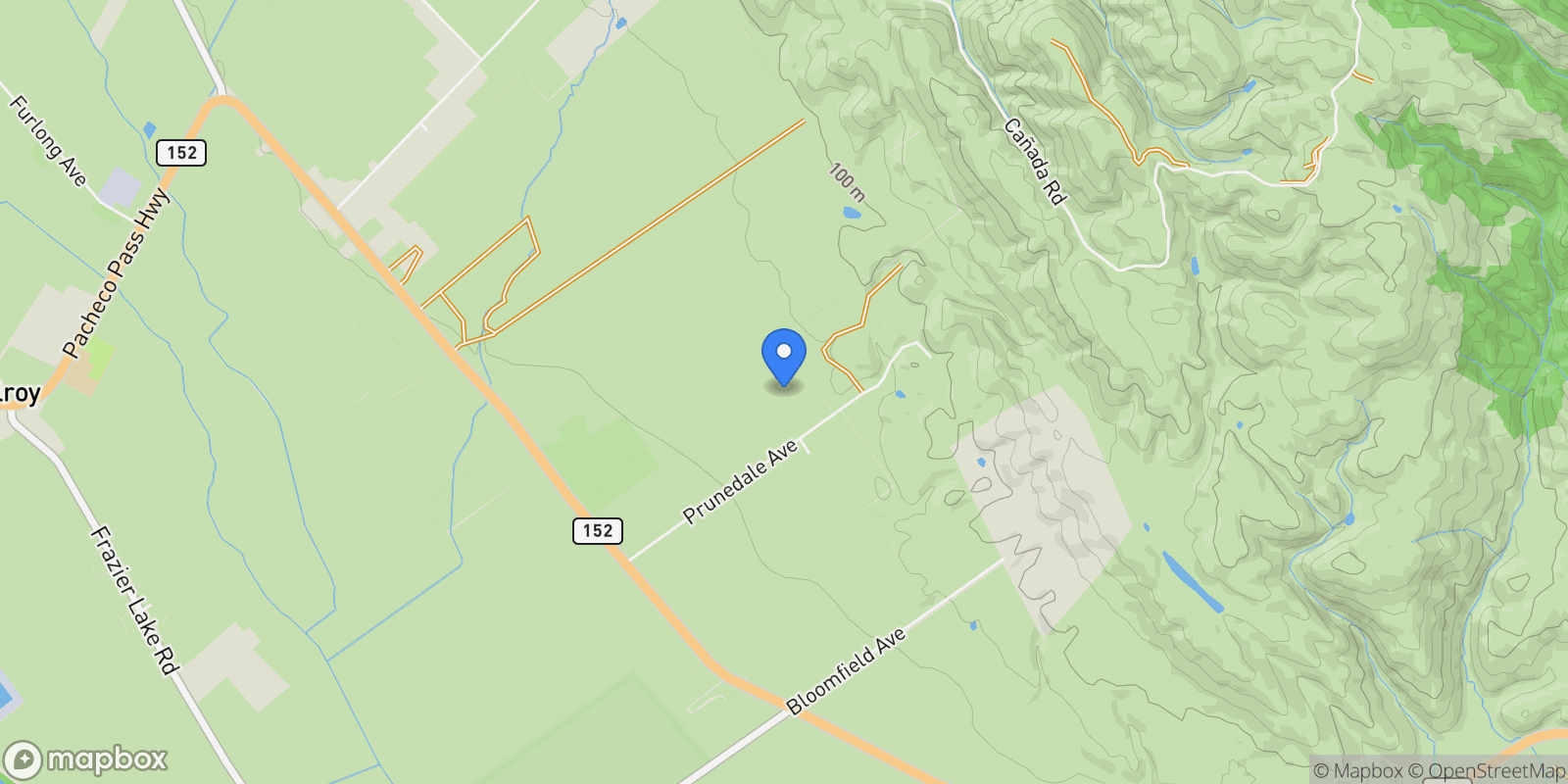 Map showing 4125 Prunedale Avenue, Gilroy, California, United States.