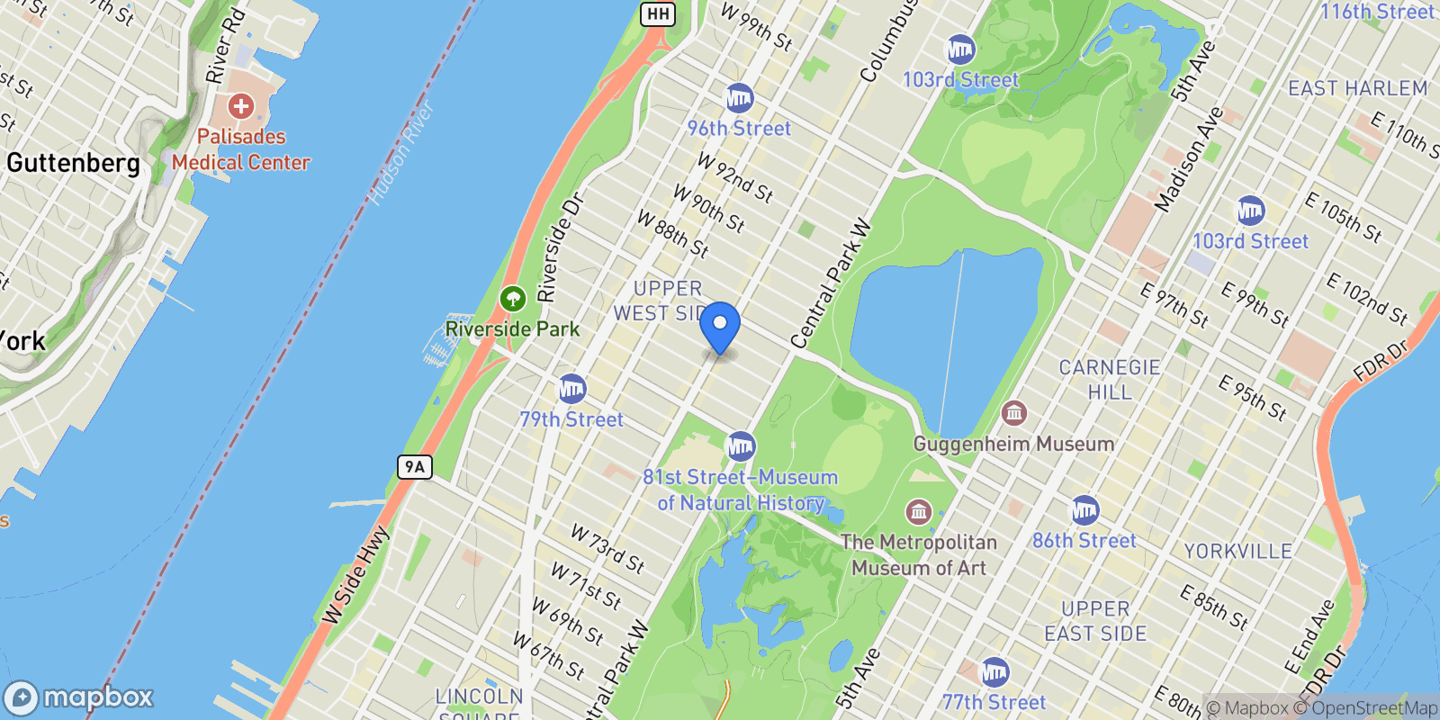 Map showing 66 WEST 84TH EQUITI, 66 W 84TH ST, New York, New York, United States.