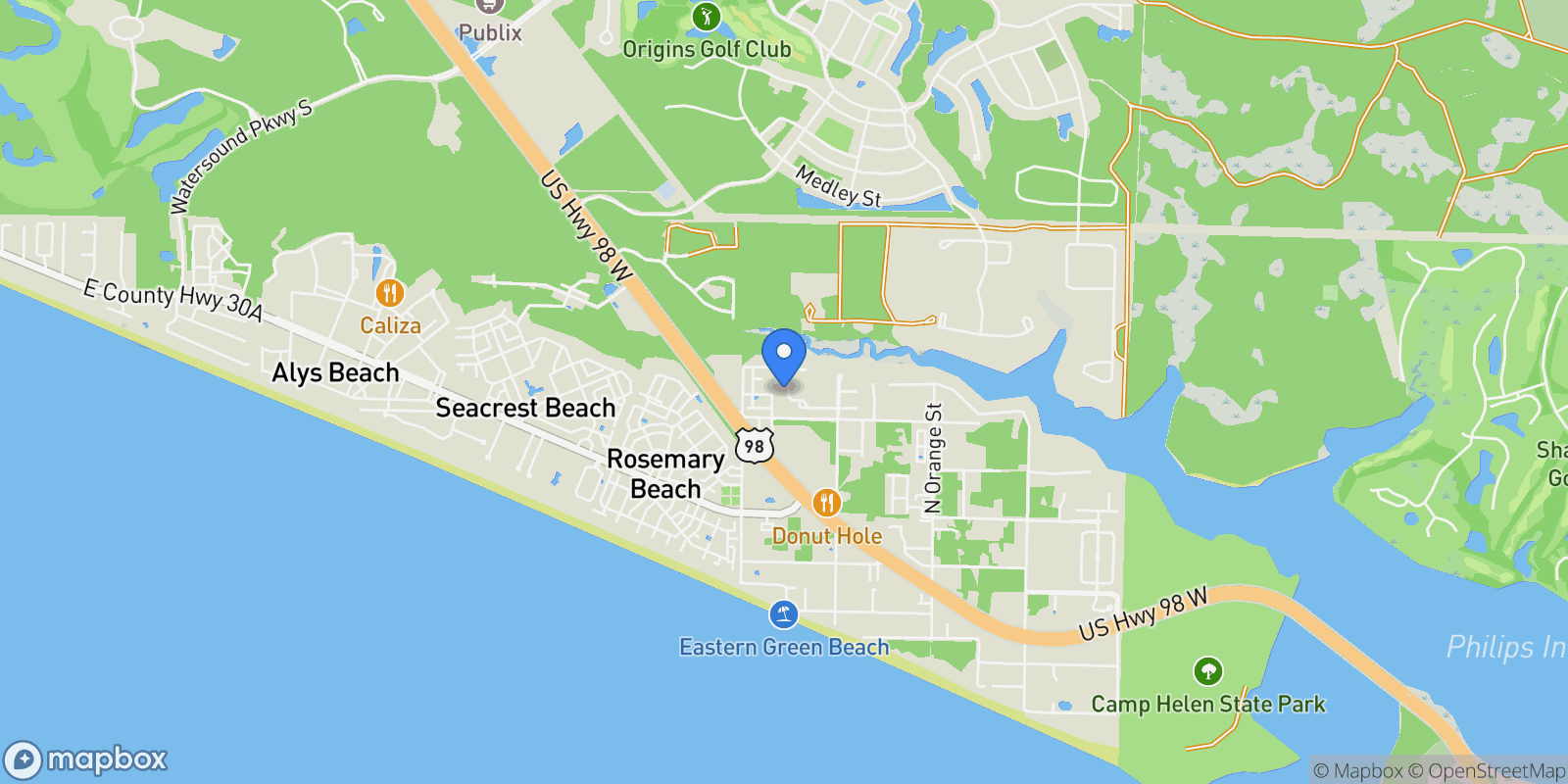 Map showing 173 W Willow Mist Road, Inlet Beach, FL 32461, Rosemary Beach, Florida, United States.
