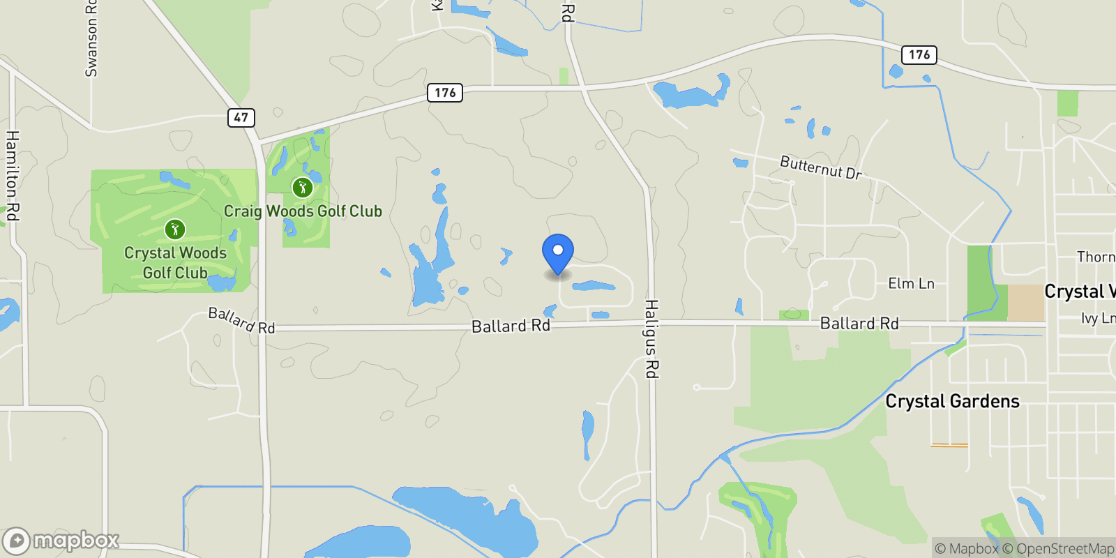 Map showing 10625 Red Leaf Circle, Lakewood, IL 60014, Woodstock, Illinois, United States.