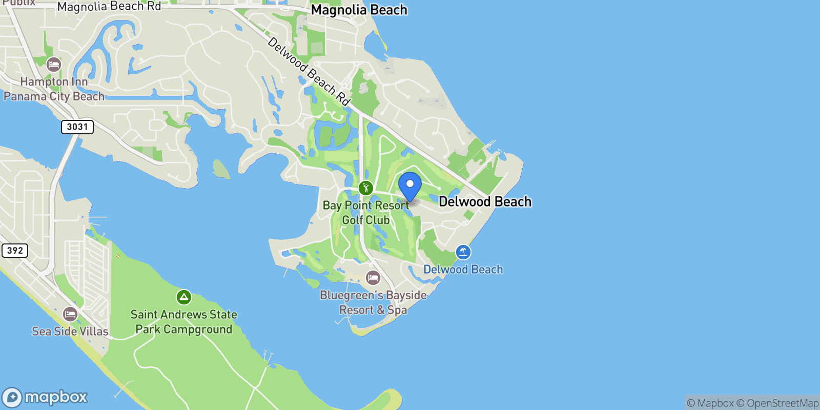 Map showing 3603 Dragon's Ridge Road, Panama City, FL 32408, Panama City Beach, Florida, United States.