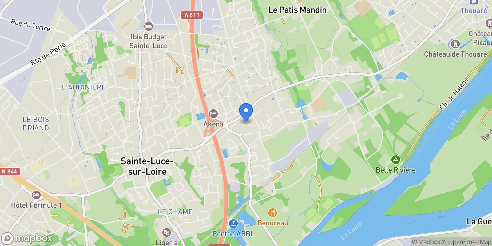 Map showing Sainte-Luce-sur-Loire, Pays de la Loire, France.