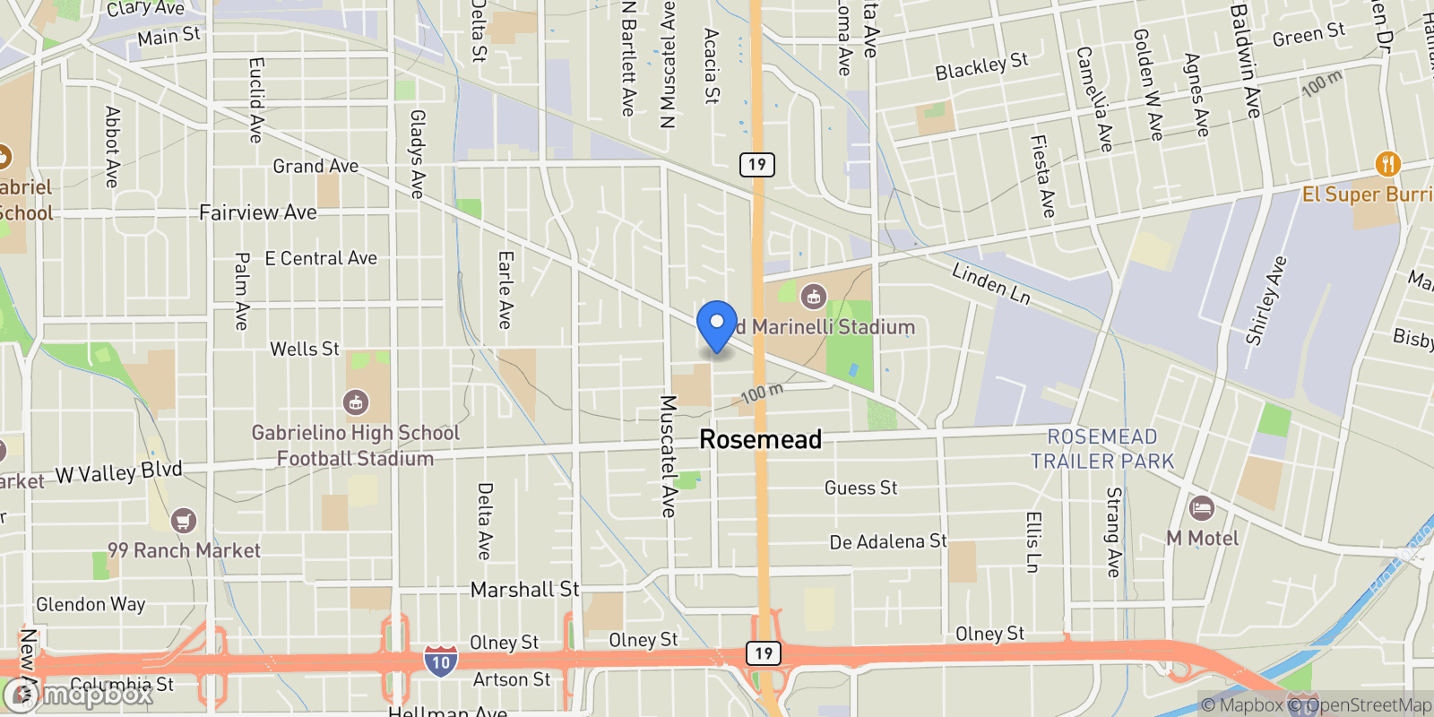 Map showing 4302 Ivar, Rosemead, CA 91770, Rosemead, California, United States.