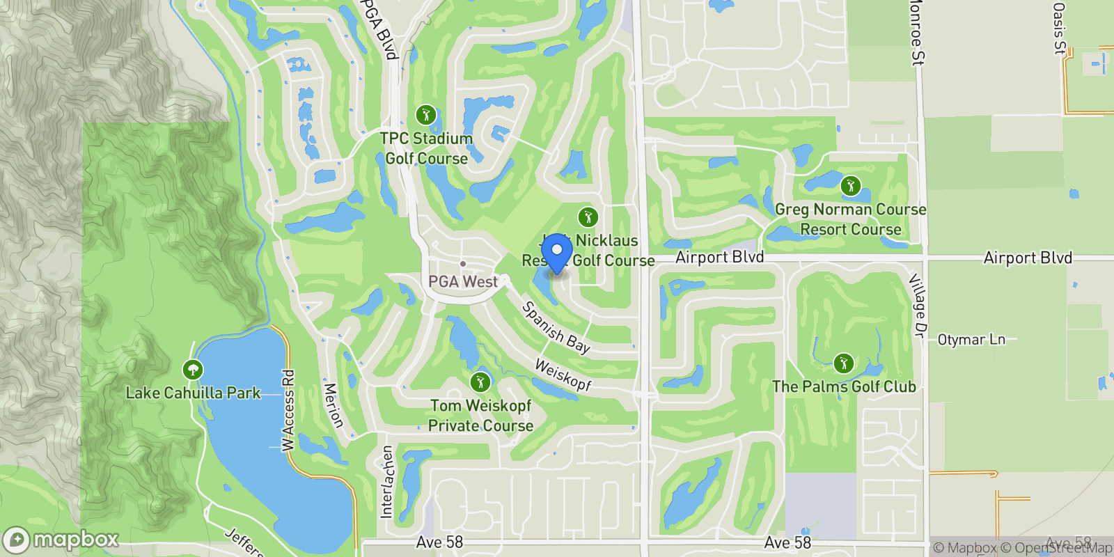 Map showing 56102 Baltusrol, La Quinta, CA 92253, La Quinta, California, United States.
