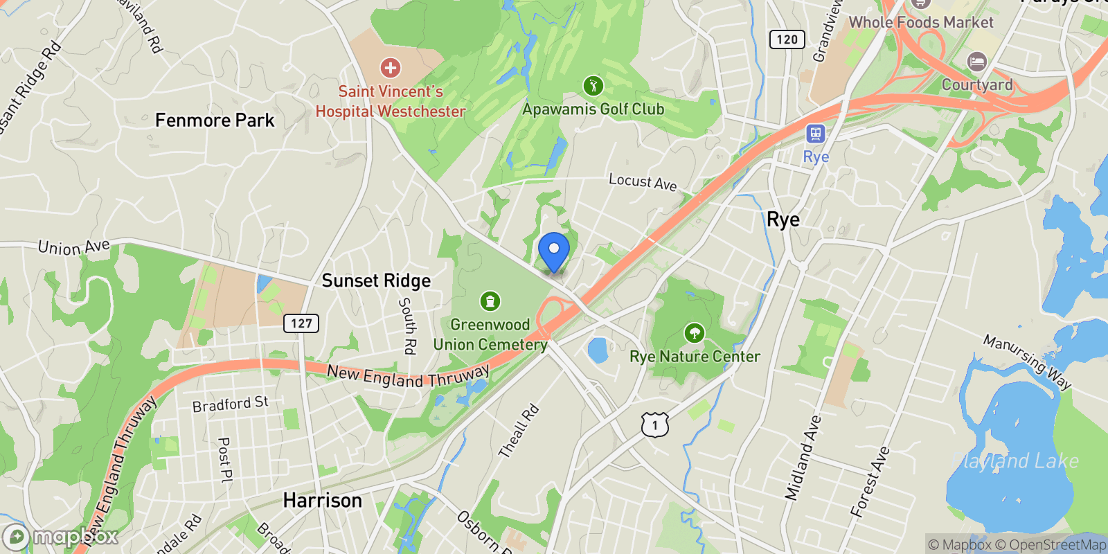 Map showing 214 North Street, Rye, New York, United States.