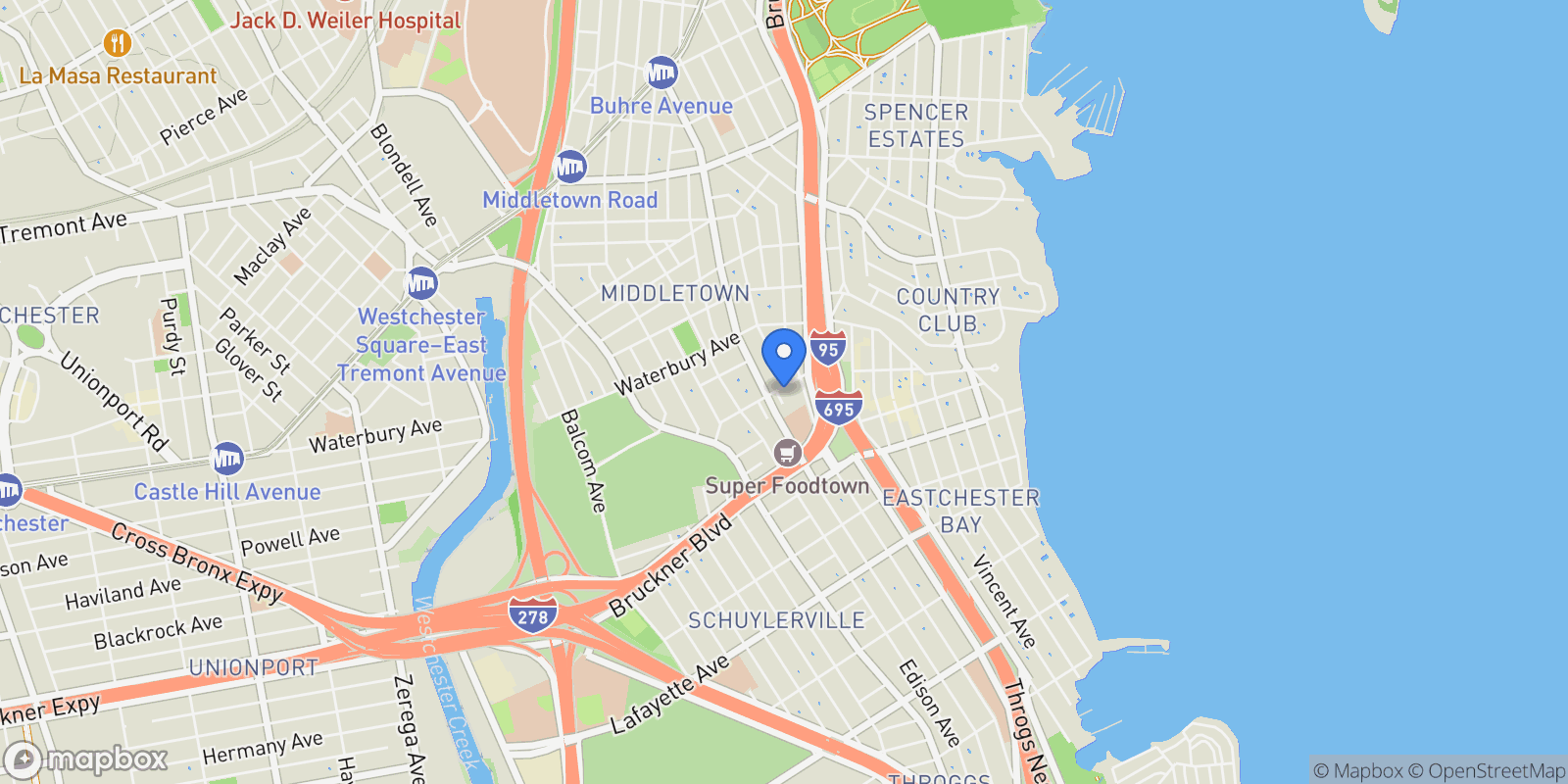 Map showing 3014 Baisley Avenue, New York, New York, United States.