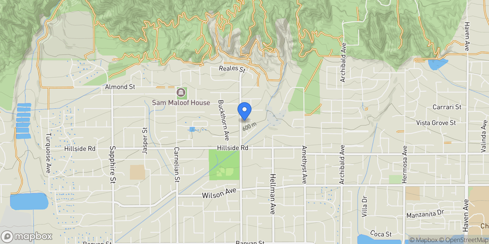 Map showing 5338 Falling Tree Lane, Rancho Cucamonga, CA 91737, Rancho Cucamonga, California, United States.