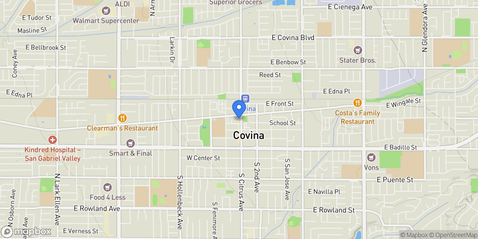 Map showing 489 Fairlane Way, Covina, CA 91723, Covina, California, United States.
