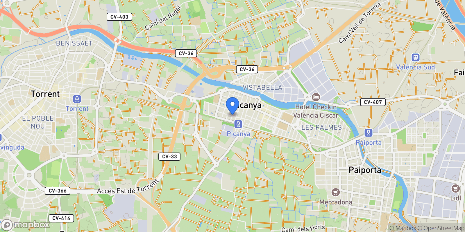 Map showing ALAMEDA PARK, Picanya, VALENCIA, Picanya, Picanya, Valencian Community, Spain.