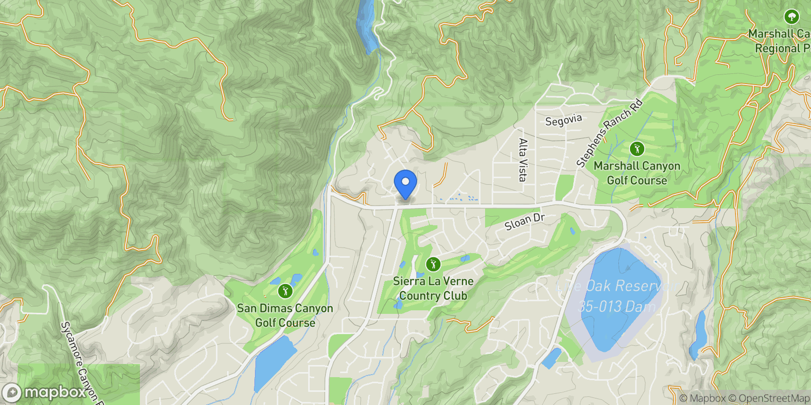 Map showing 1146 Sandhurst Lane, La Verne, CA 91750, La Verne, California, United States.