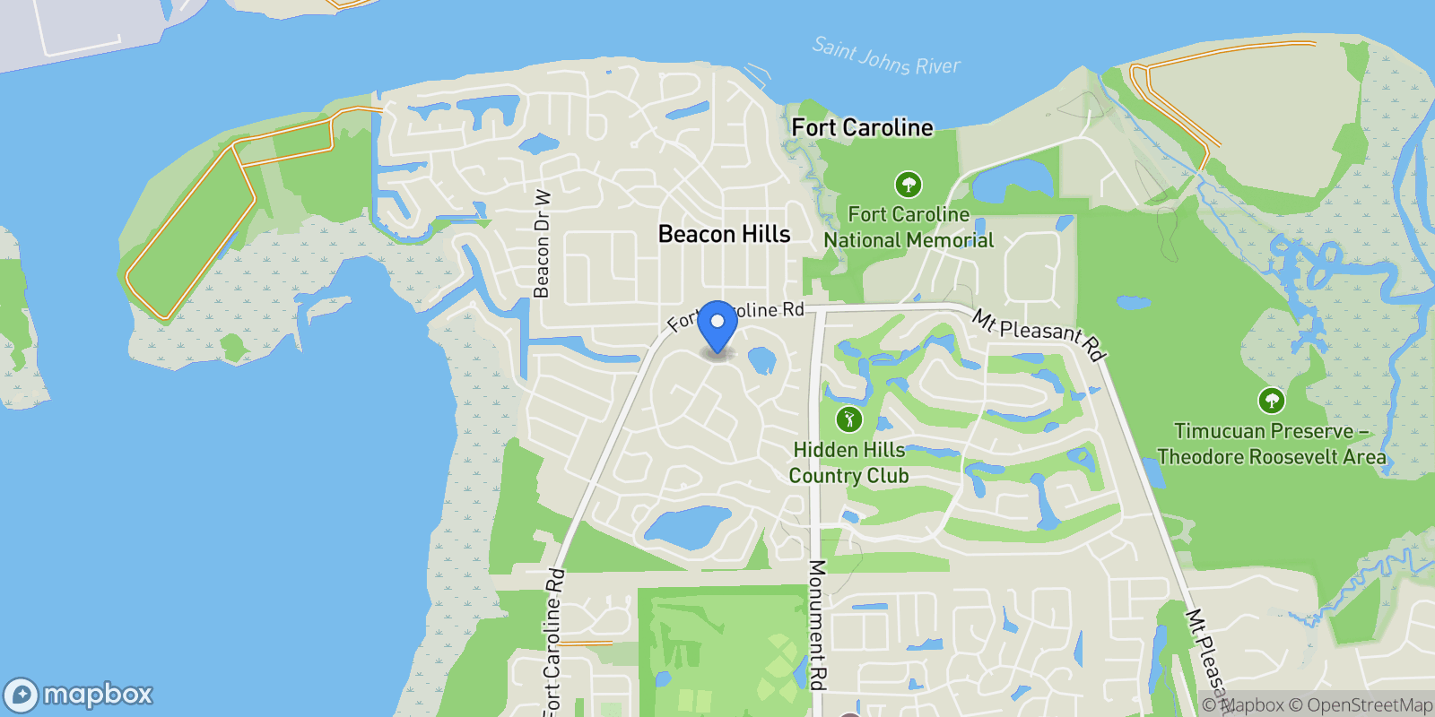 Map showing 4308 Springmoor Drive , Jacksonville, FL 32225, Jacksonville, Florida, United States.