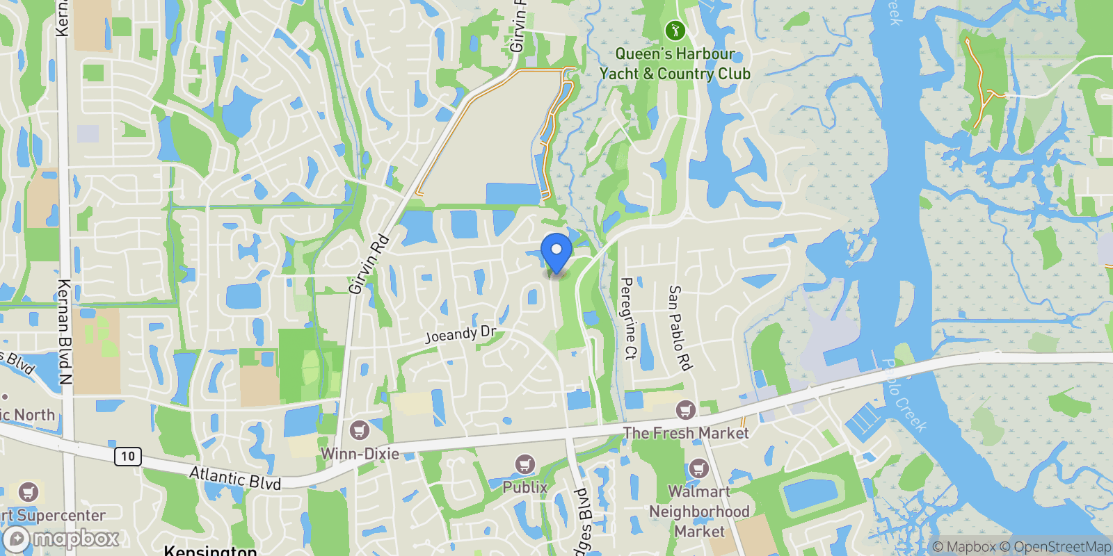 Map showing 417 Blagdon Court , Jacksonville, FL 32225, Jacksonville, Florida, United States.