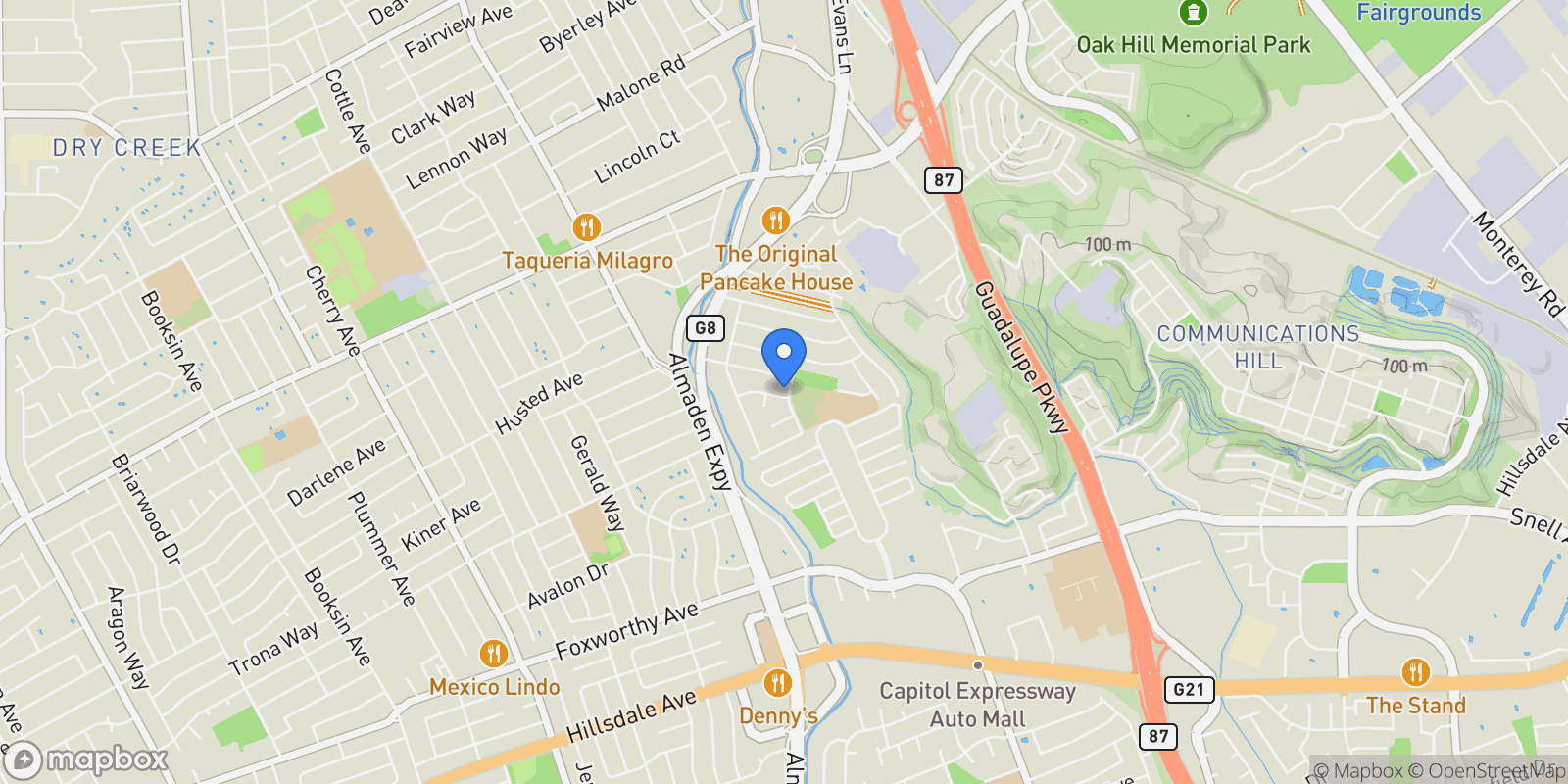 Map showing 903 Lanewood Drive, San Jose, California, United States.