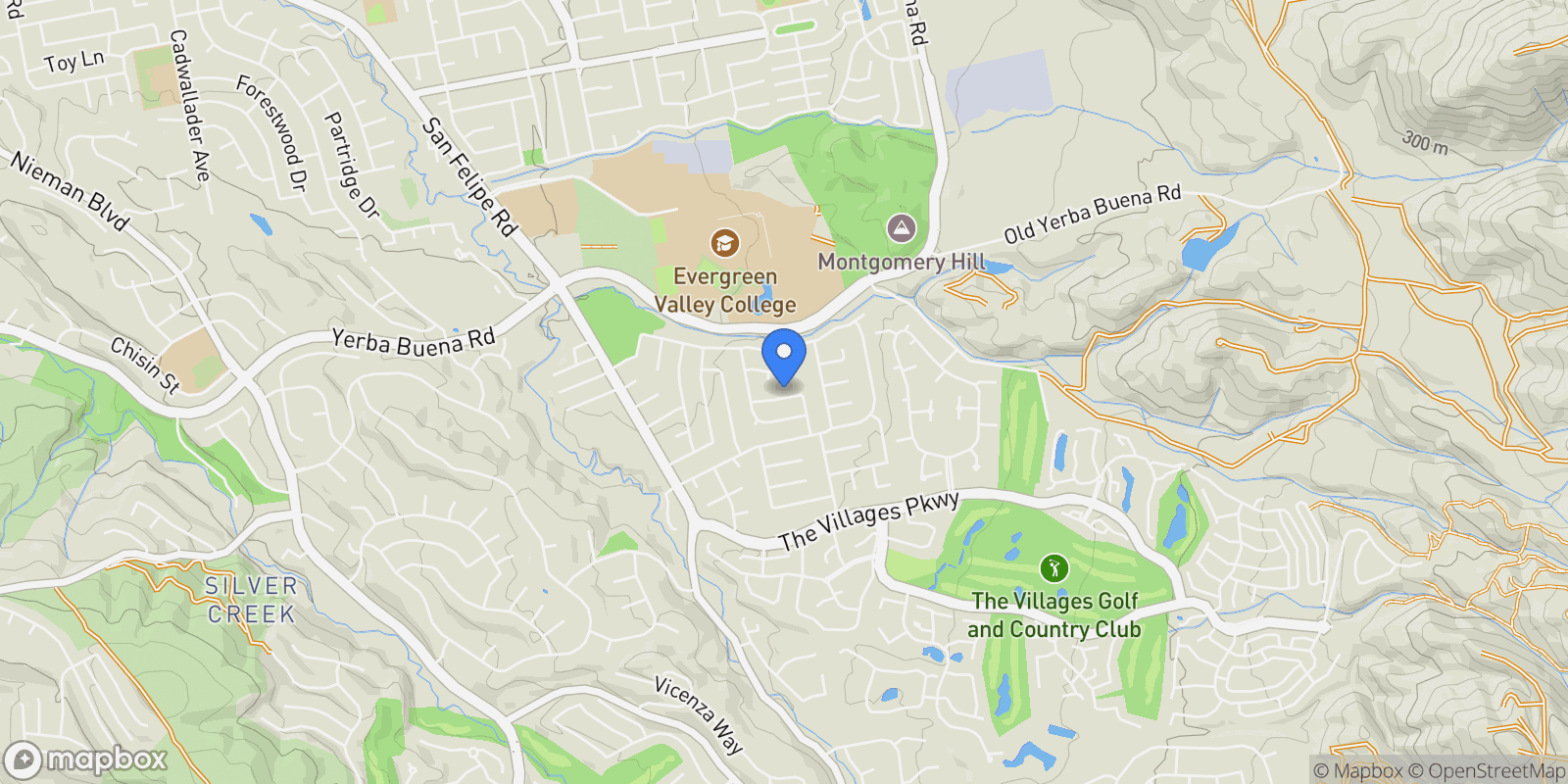 Map showing 5274 Sunny Orchard Lane, San Jose, California, United States.