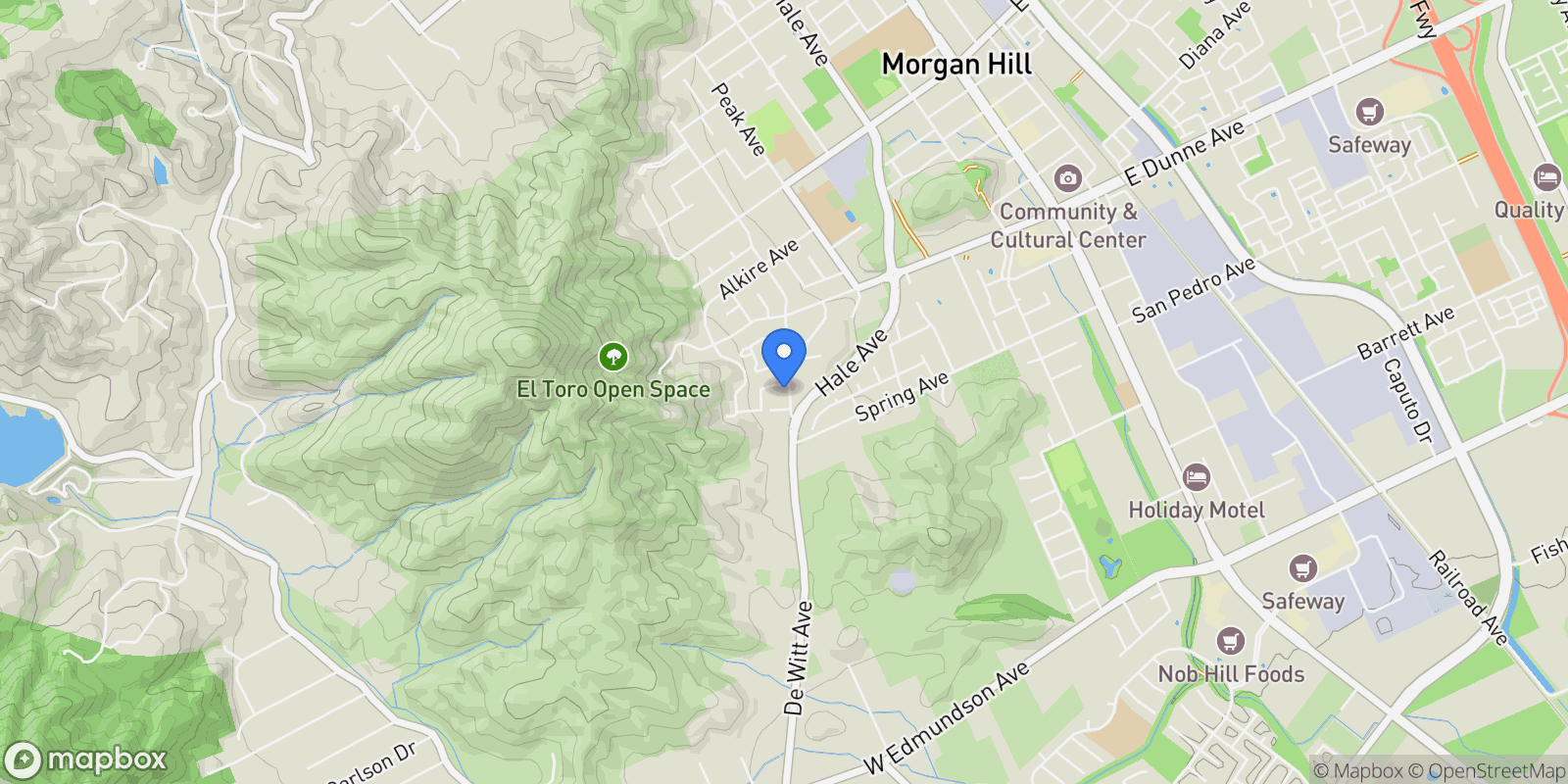 Map showing 600 Price Drive, Morgan Hill, California, United States.