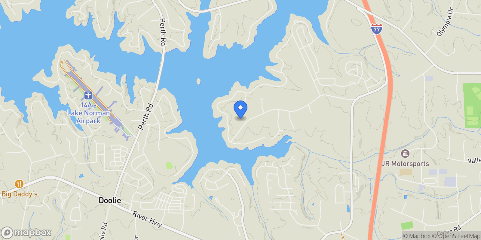 Map showing 148 Castle Drive, Mooresville, NC 28117, Mooresville, North Carolina, United States.