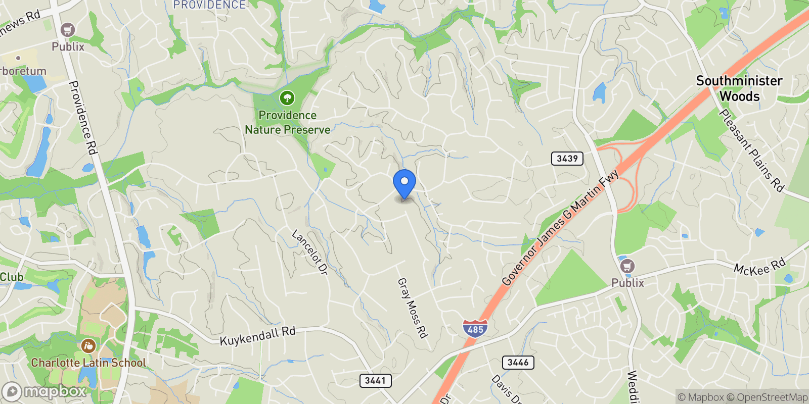 Map showing 5554 Meadow Haven Lane, Charlotte, NC 28270, Charlotte, North Carolina, United States.