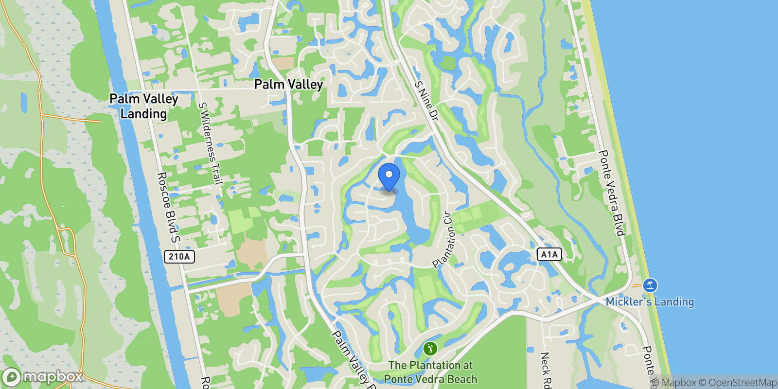 Map showing 112 Planters Row E , Ponte Vedra Beach, FL 32082, Ponte Vedra Beach, Florida, United States.