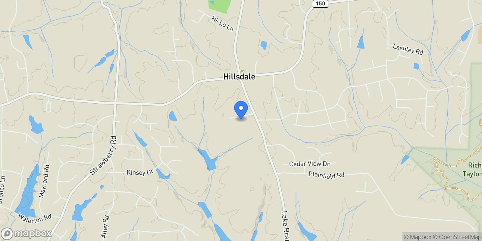 Map showing 1007 Old Hickory Drive, Summerfield, NC 27455, Summerfield, North Carolina, United States.