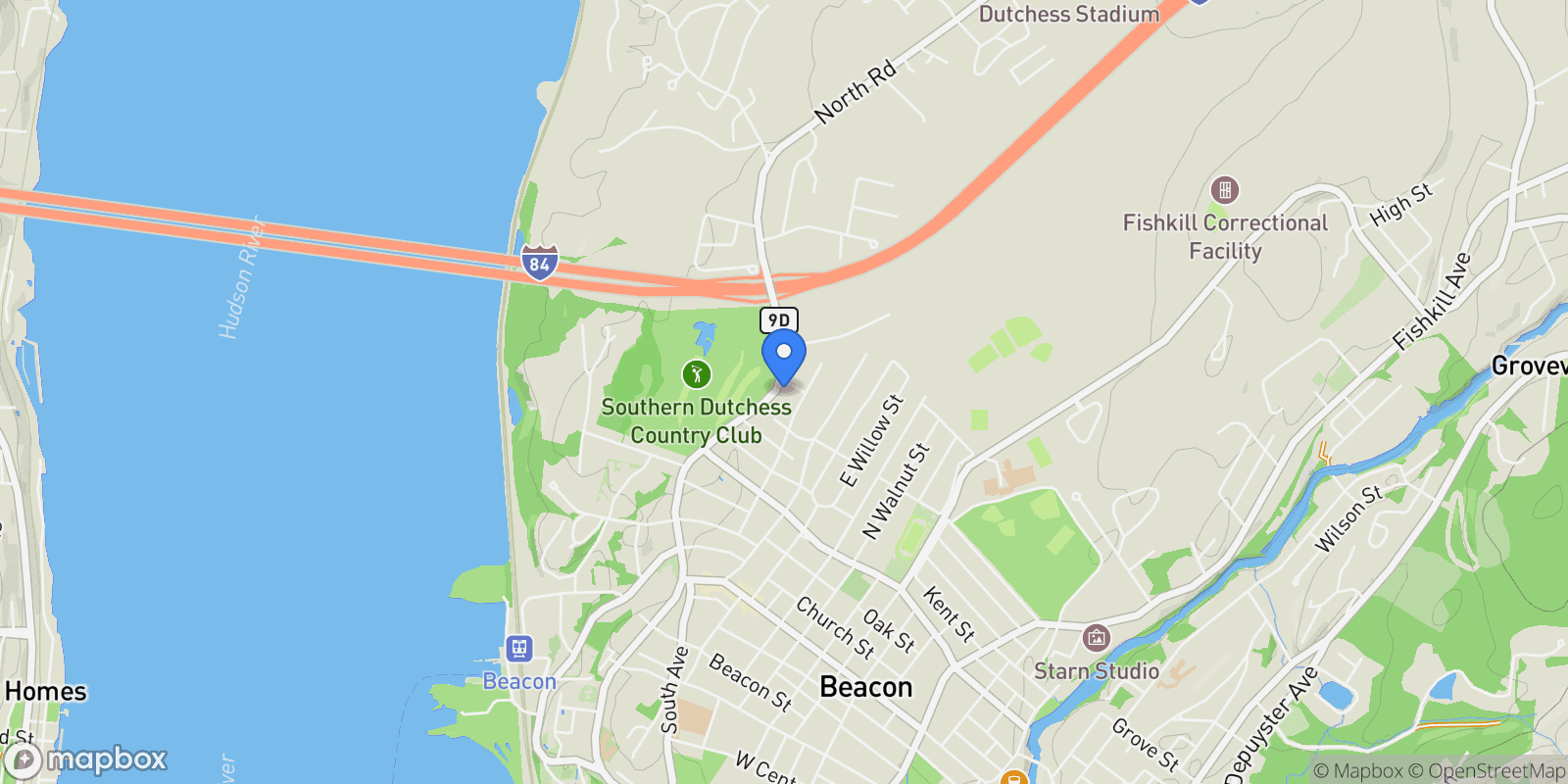 Map showing 1258 North Avenue, Beacon, New York, United States.
