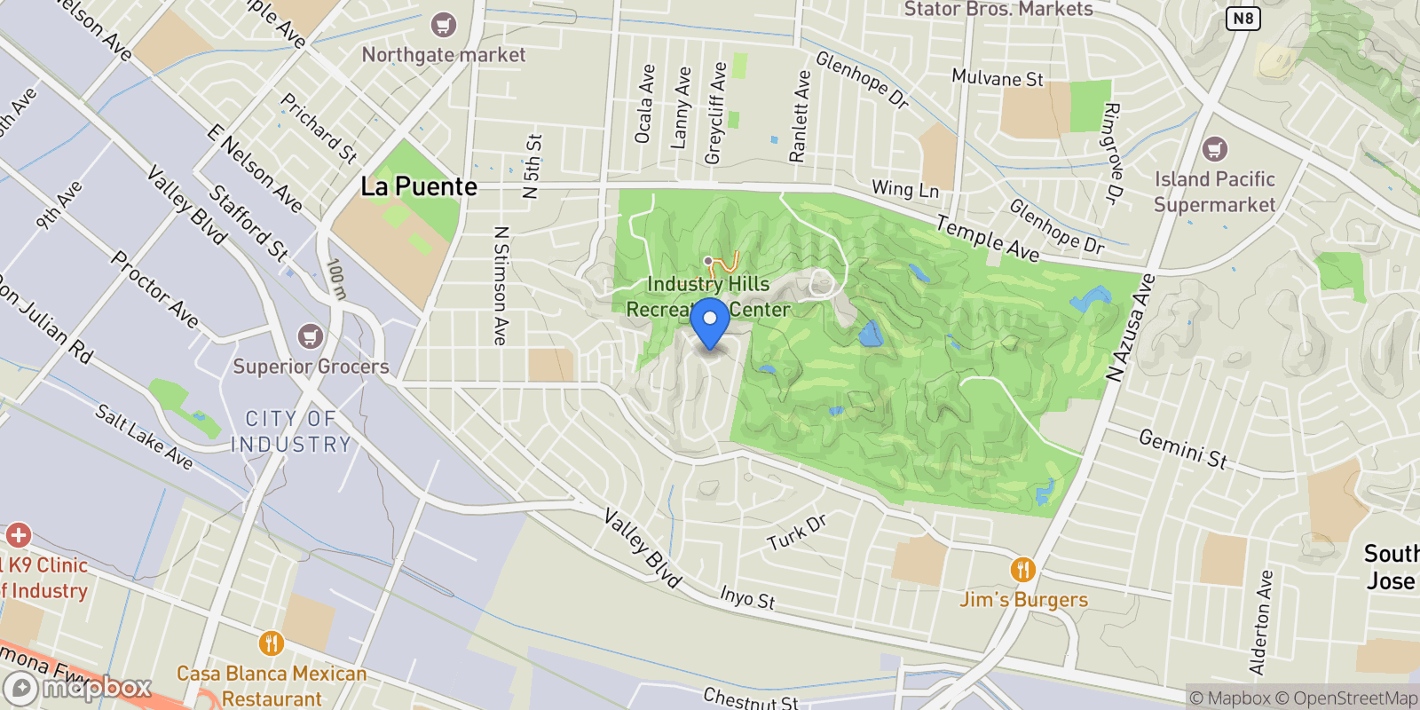 Map showing 138 Banbridge Avenue, La Puente, CA 91744, La Puente, California, United States.