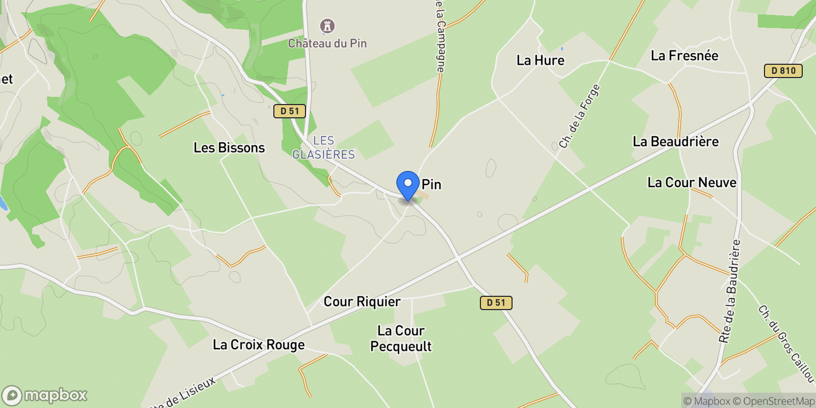 Map showing Le Pin, Le Pin, Le Pin, Normandy, France.