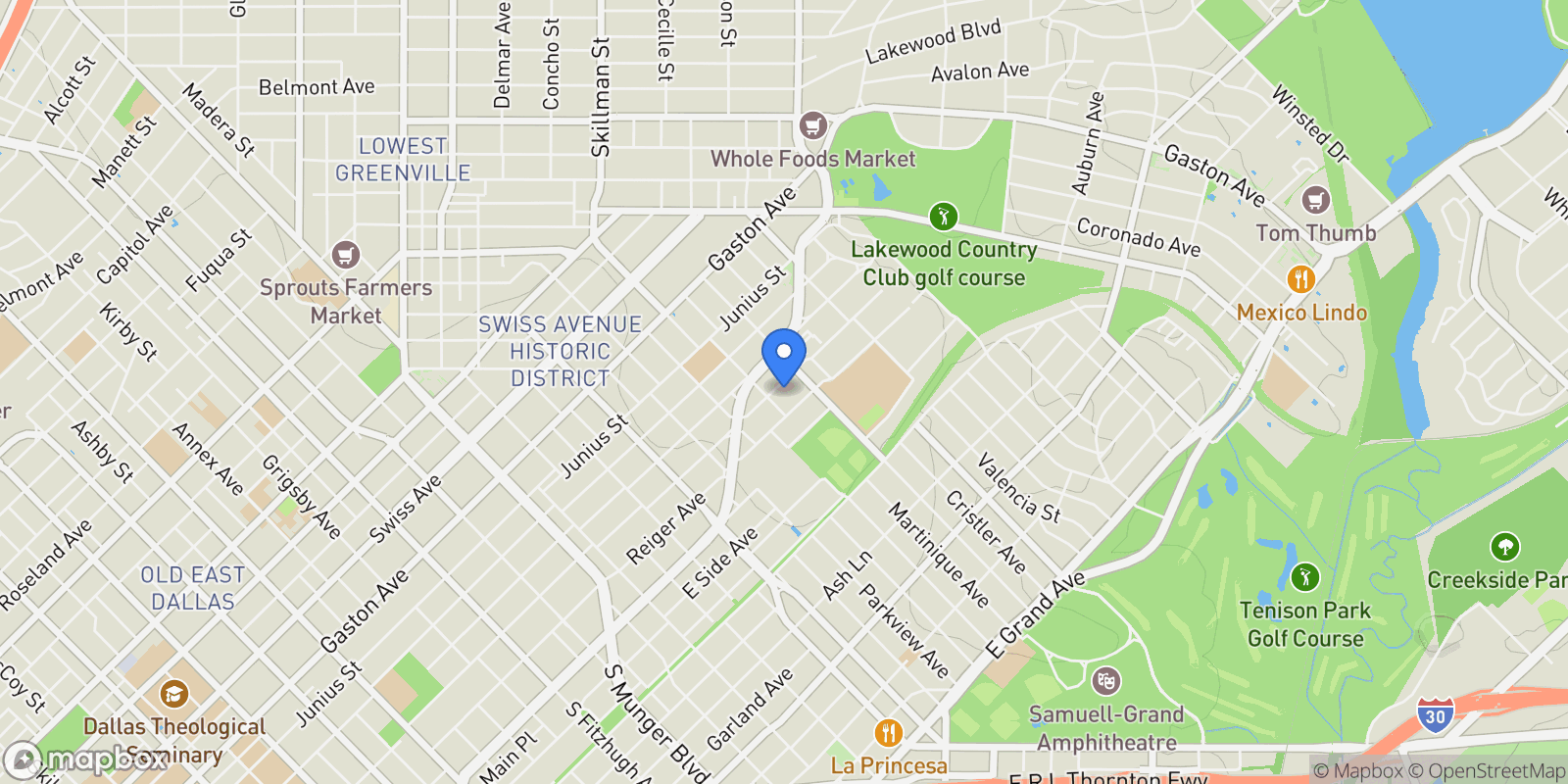 Map showing 5914 Victor Street, Dallas, TX 75214, Dallas, Texas, United States.
