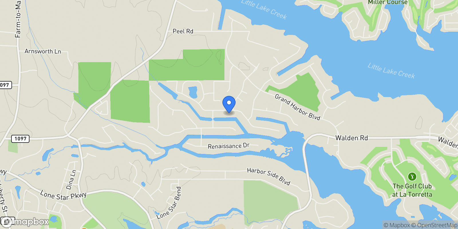 Map showing 11540 Grand Pine Drive, Montgomery, TX 77356, Montgomery, Texas, United States.