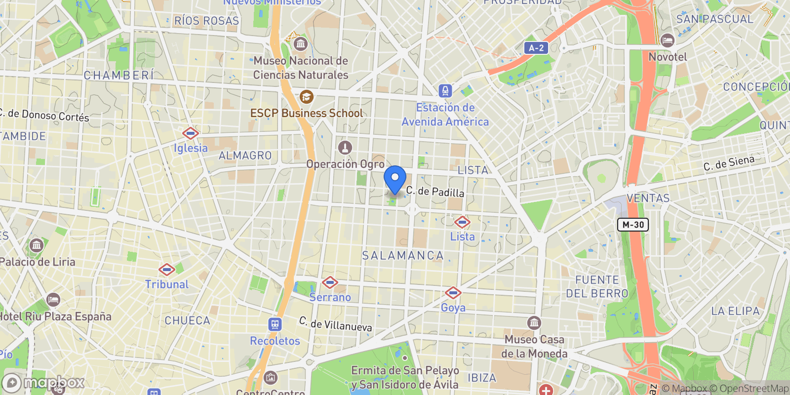 Map showing Calle de José Ortega y Gasset, 28006, Madrid, Madrid, Madrid, Barrio Salamanca, Madrid, Spain.