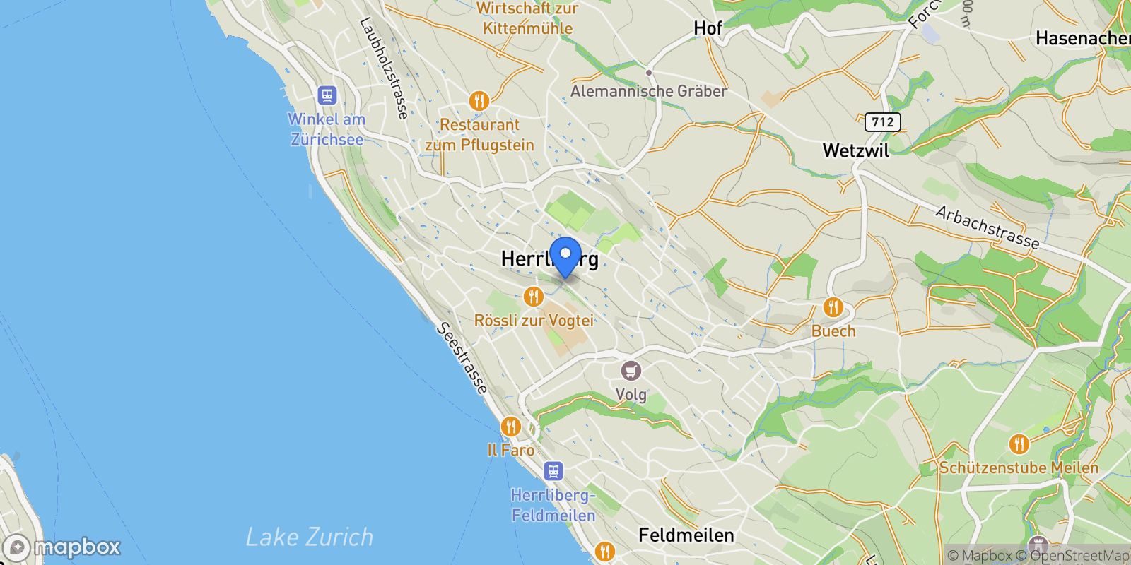 Map showing Herrliberg, Zürich, Switzerland.