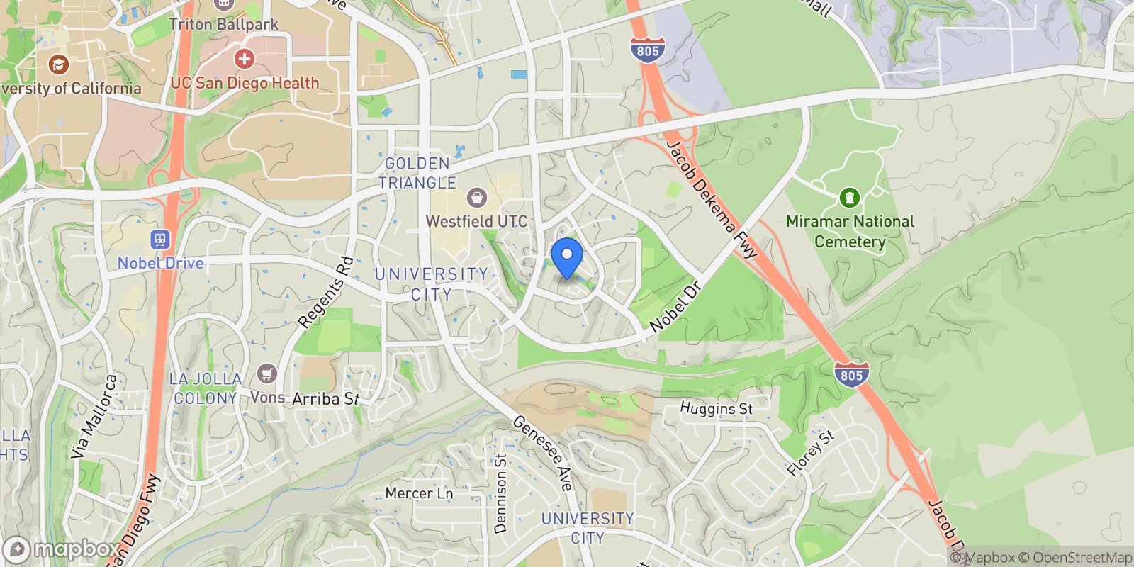 Map showing 5190 Renaissance, San Diego, California, United States.
