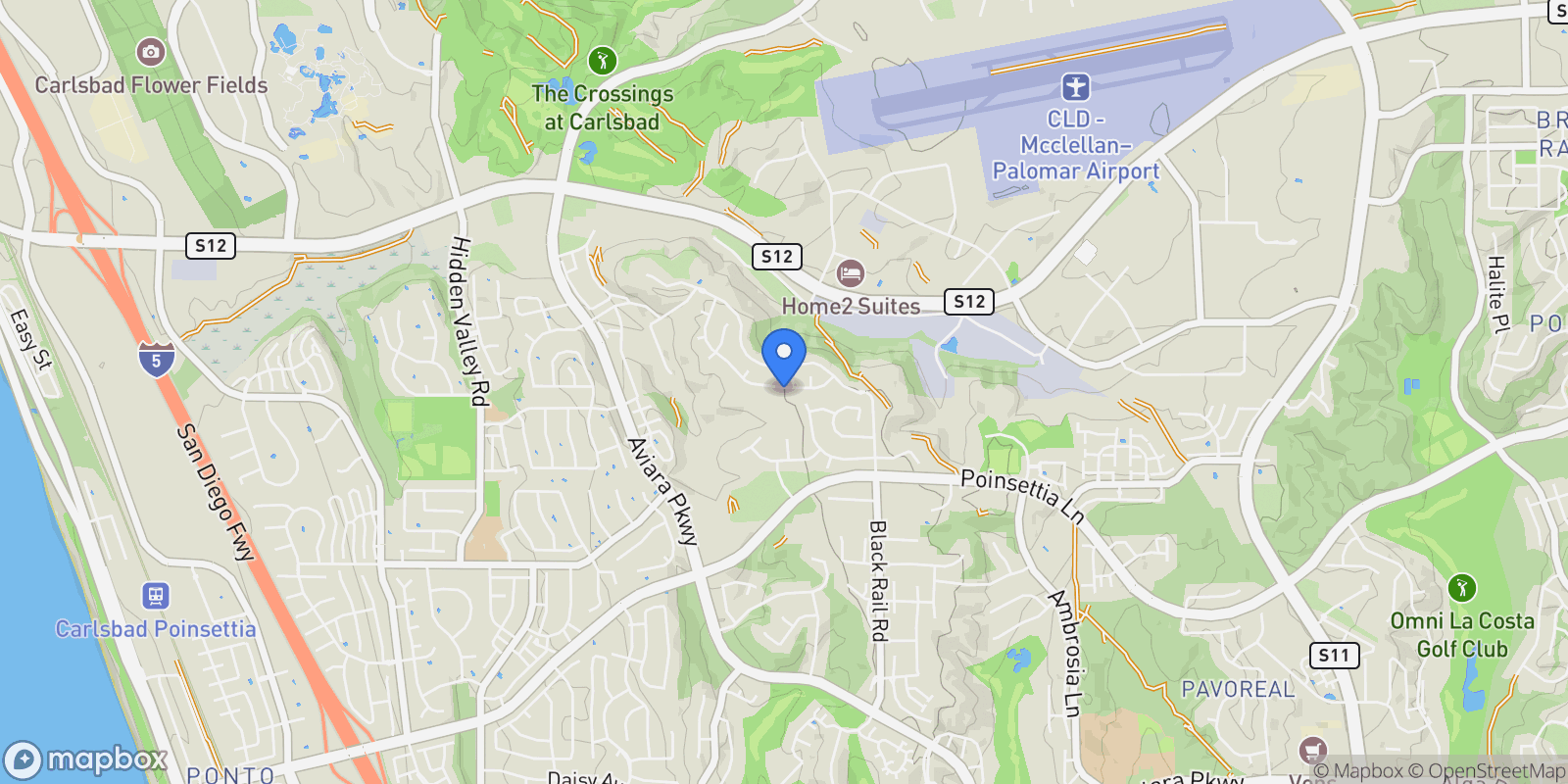 Map showing 1541 Turquoise Drive, Carlsbad, California, United States.