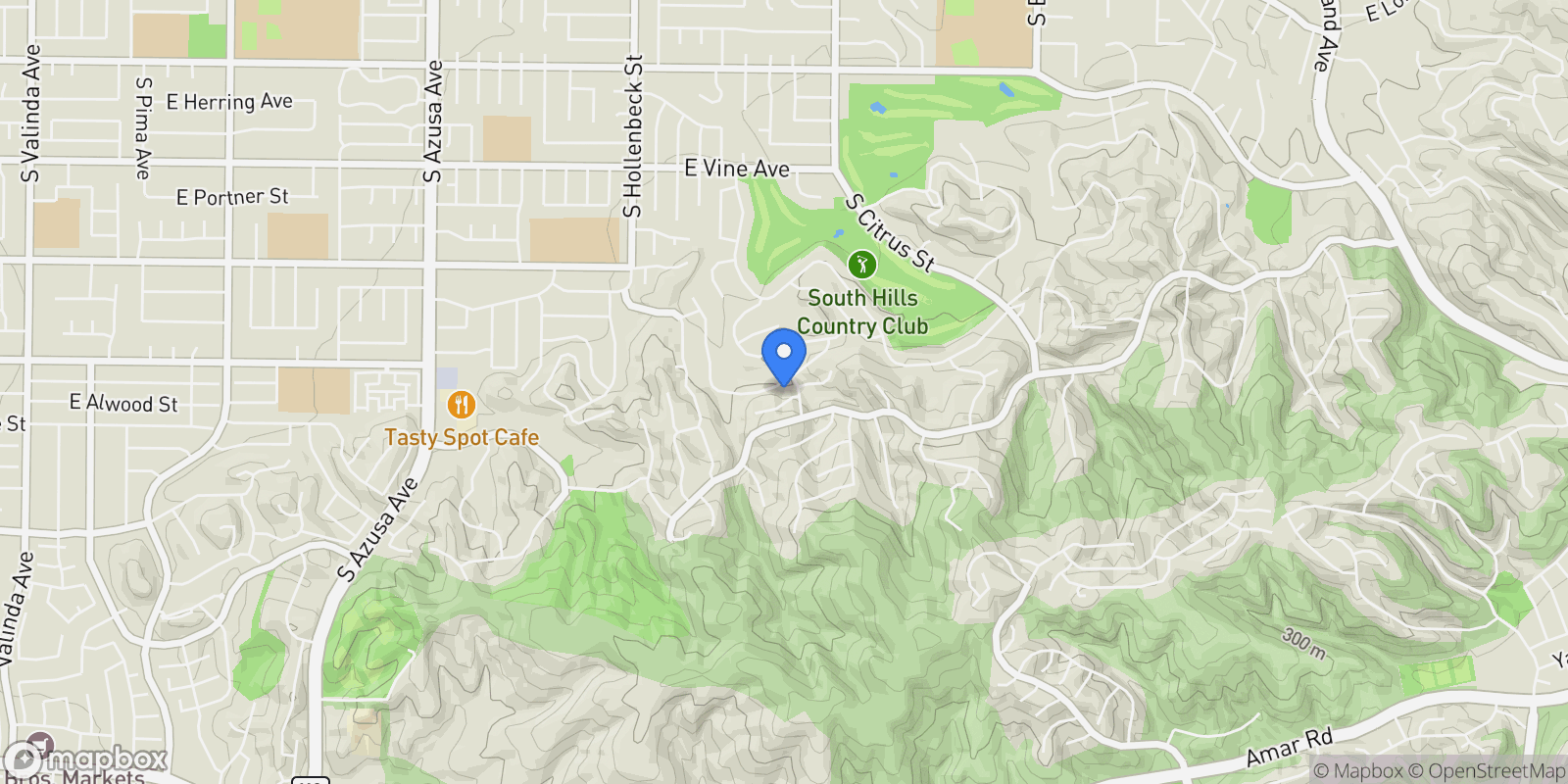 Map showing 2825 Majestic Street, West Covina, California, United States.