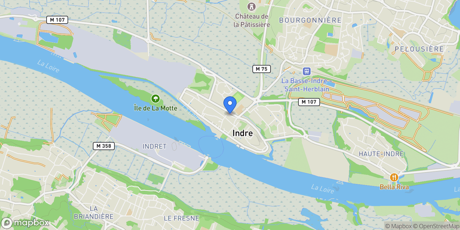 Map showing Indre, Indre, Indre, Pays de la Loire, France.
