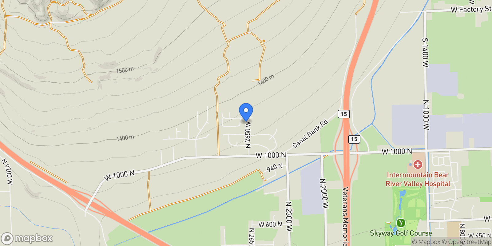 Map showing 1175 N 2650 W, Tremonton, Utah, United States.