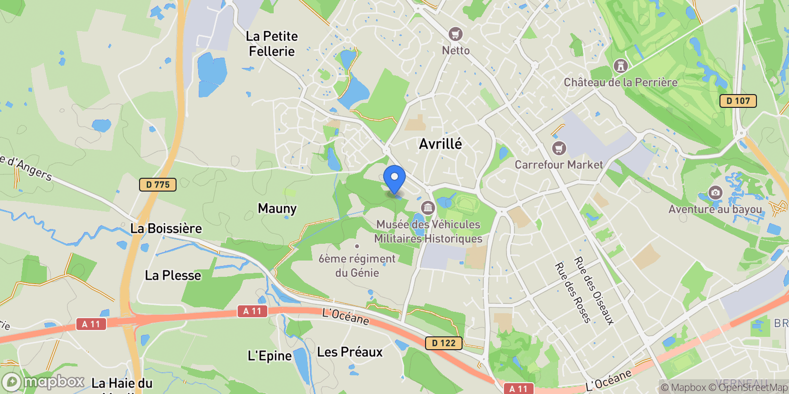 Map showing Avrillé, Avrillé, Avrillé, Pays de la Loire, France.
