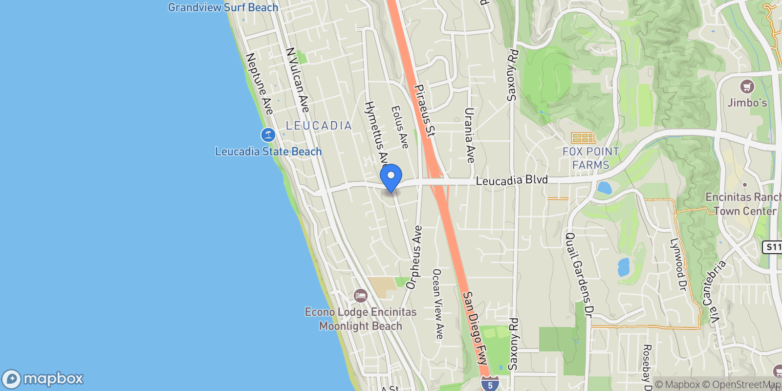Map showing 870 Hymettus Avenue, Encinitas, California, United States.