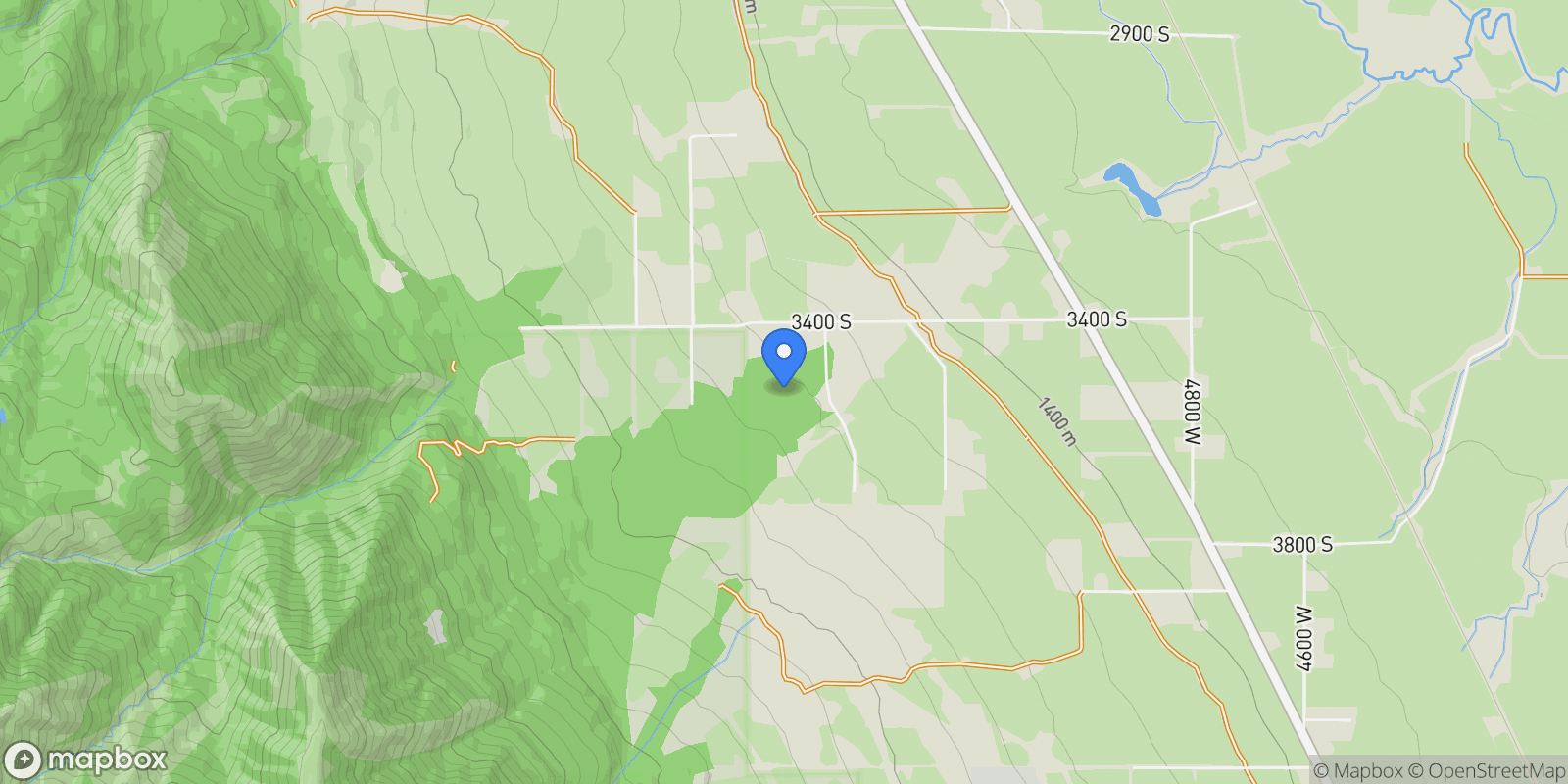 Map showing 5624 W 3400 S, Wellsville, Utah, United States.