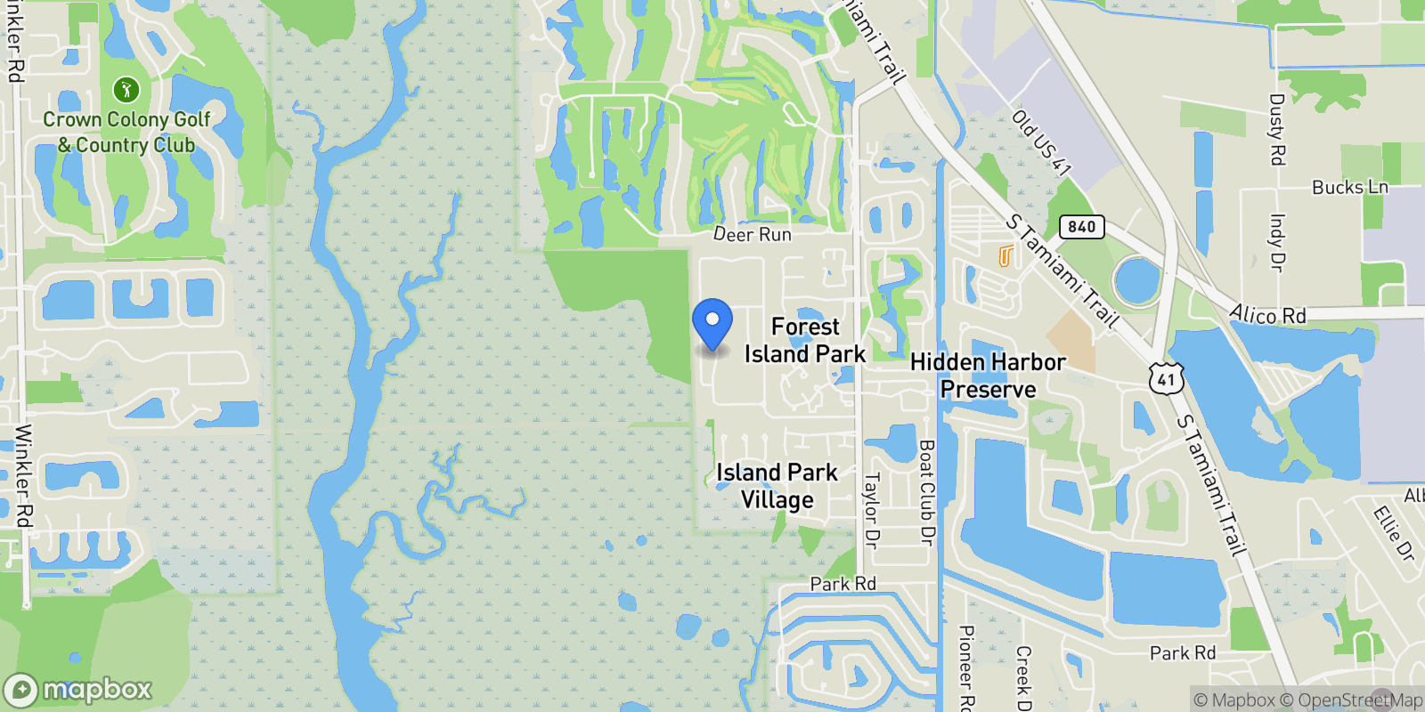 Map showing 17338 Gulf Preserve Drive, Fort Myers, FL 33908, Fort Myers, Florida, United States.