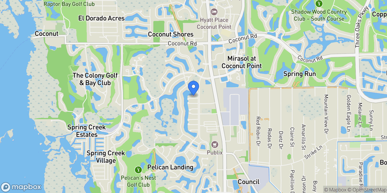 Map showing 3500 Candleberry Court, Bonita Springs, FL 34134, Bonita Springs, Florida, United States.