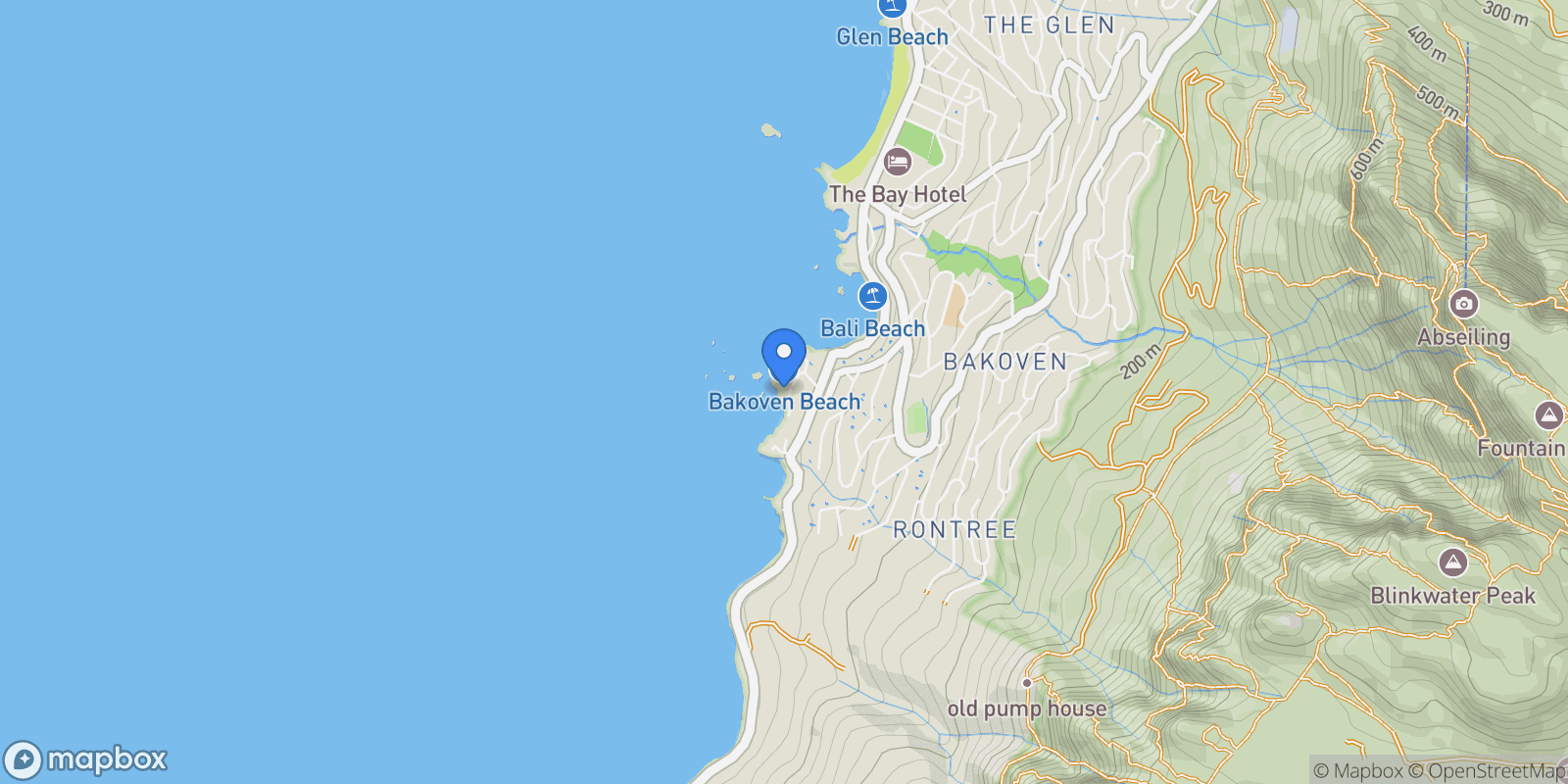 Map showing Cape Town, Western Cape, South Africa.