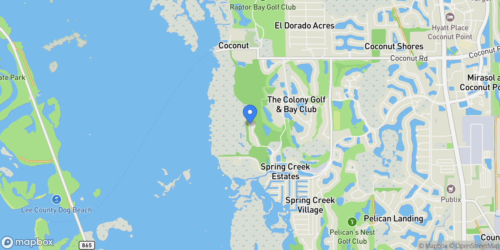 Map showing 24001 Via Castella Drive , 3403, Bonita Springs, FL 34134, Bonita Springs, Florida, United States.
