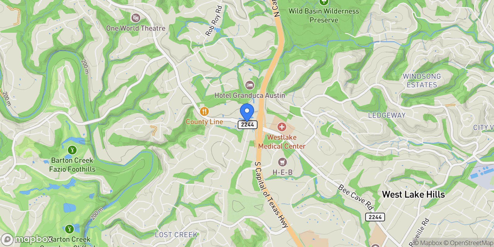 Map showing Austin, TX 78746, Austin, Texas, United States.